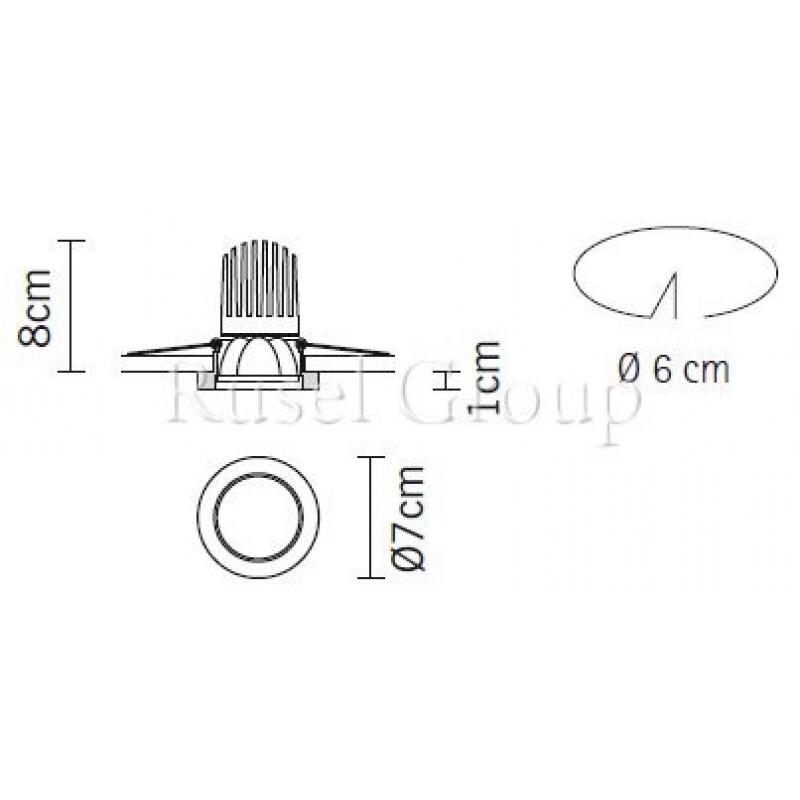 Встраиваемый светильник Fabbian Venere D55 F39 11