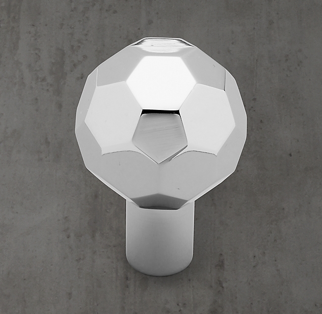 Ручка-кнопка Restoration Hardware Durham d.3.2 Polished Chrome