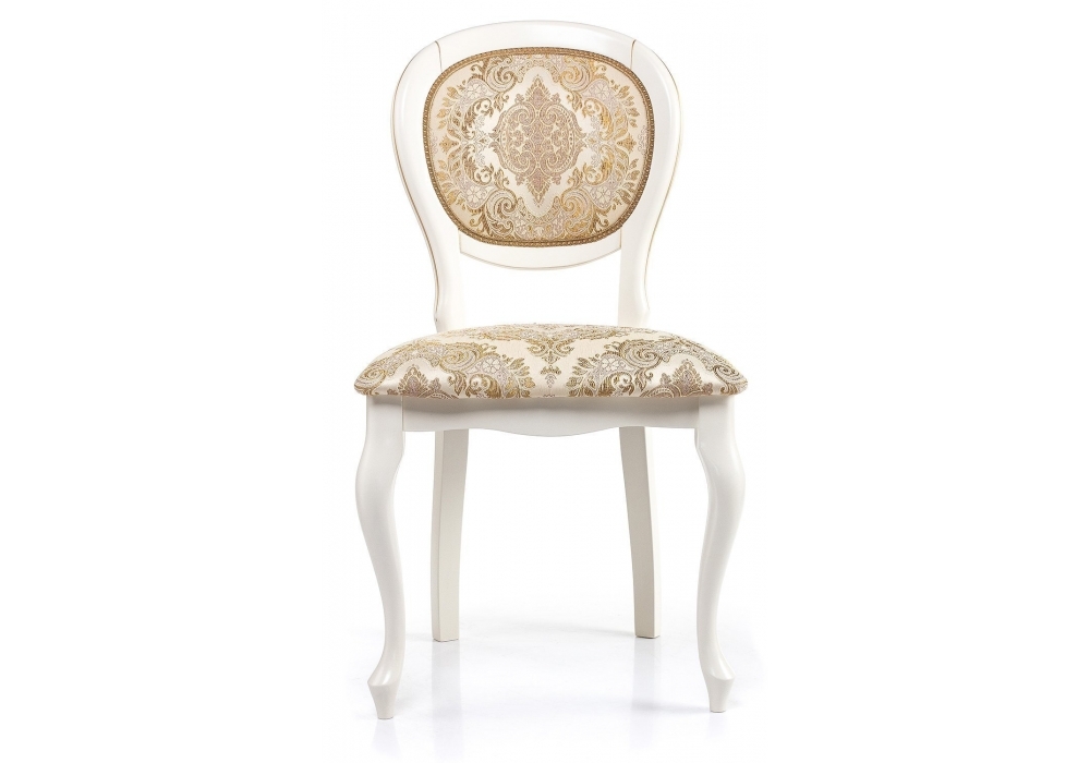 Стул деревянный Woodville Adriano молочный / патина 438315