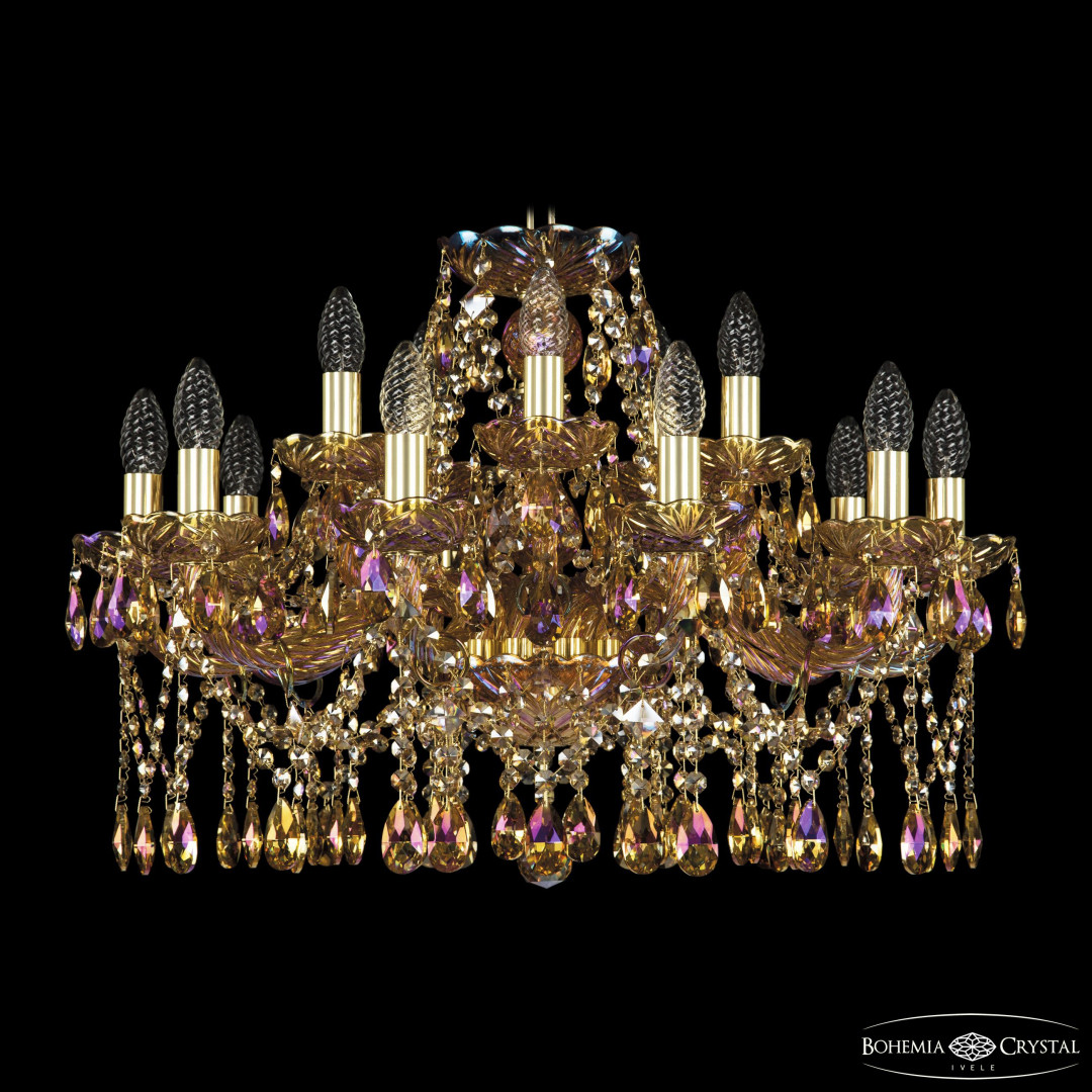 Люстра хрустальная 1413/10+5/240 G M777 Bohemia Ivele Crystal