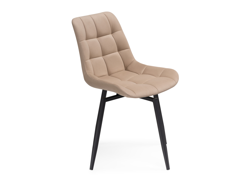 Стул Woodville Челси крутящийся велюр бежевый / черный 520596