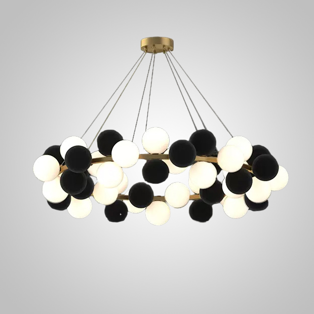 Кольцевые люстры и светильники LATTE D120 Black by ImperiumLoft