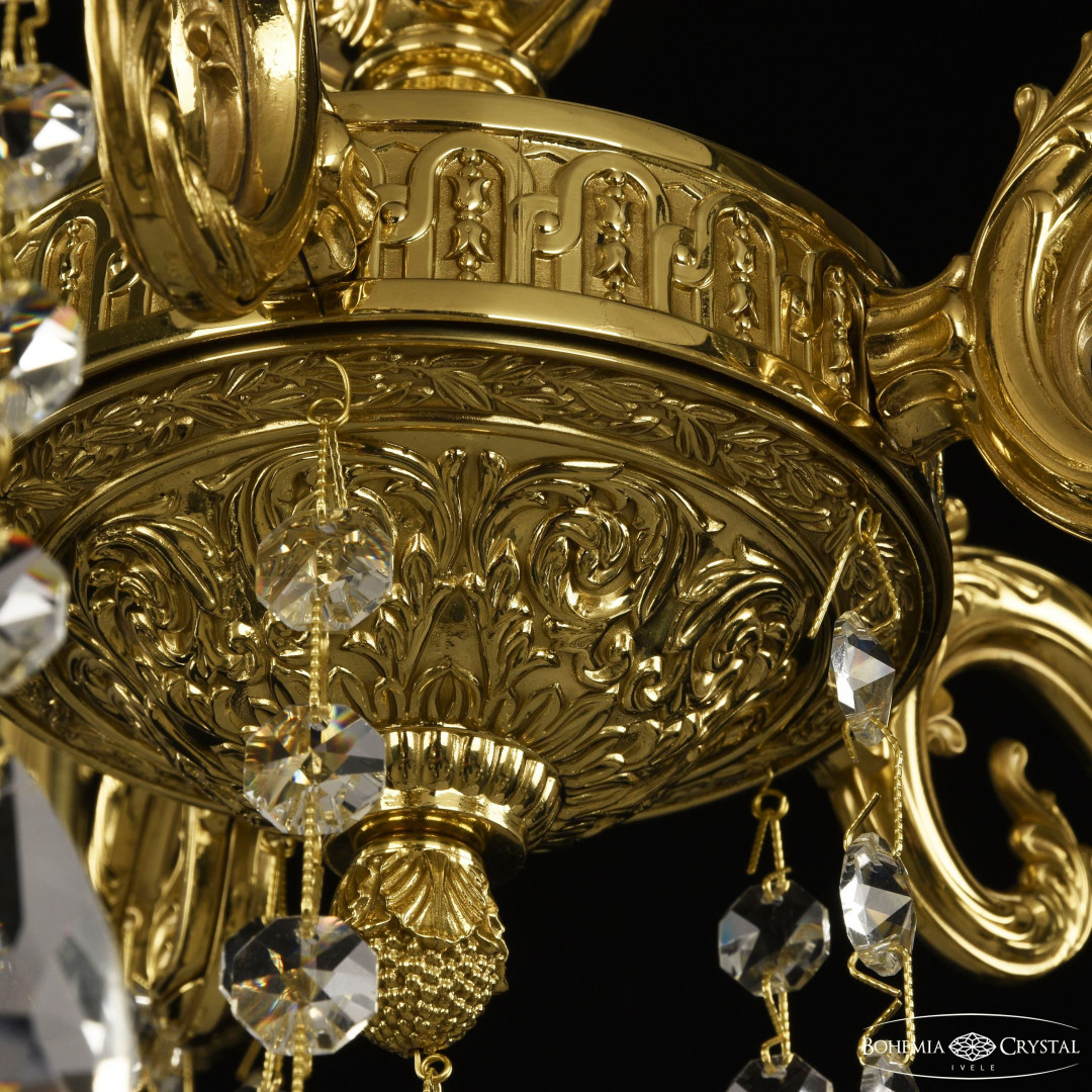 Люстра бронзовая с хрусталём 71402/5/175 A G FH1S