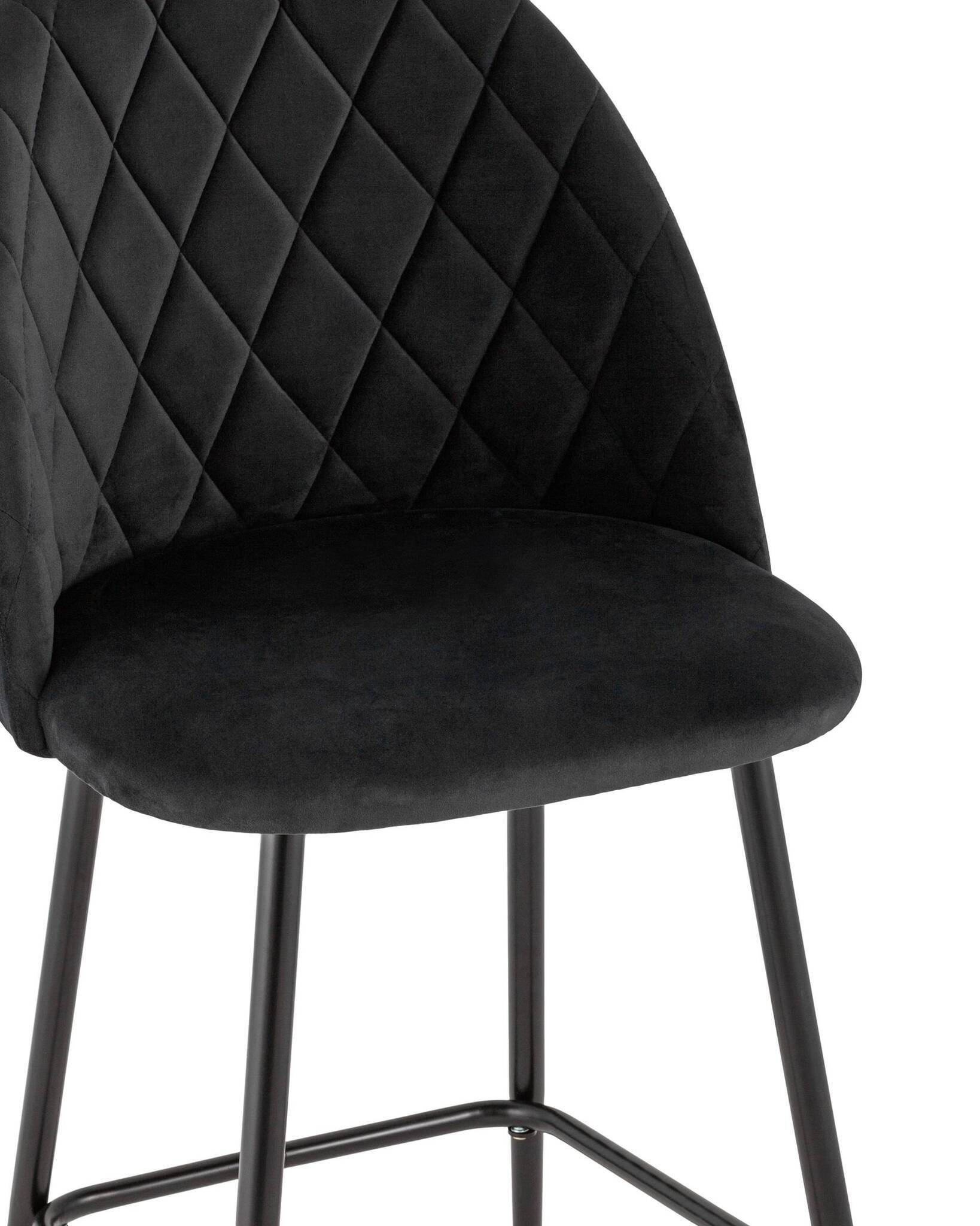 Стул барный Марсель велюр черный Stool Group