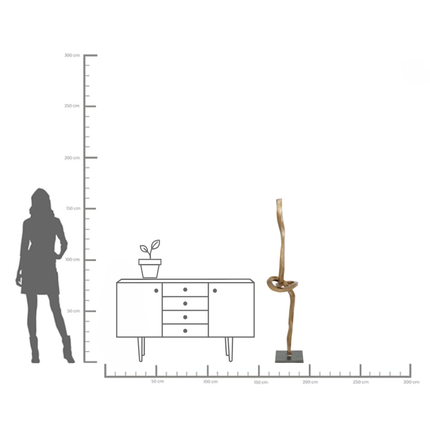 Фигура декоративная Knot 159cm KARE 56976