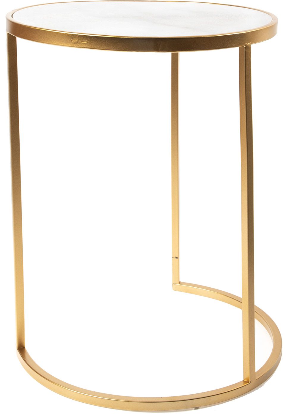 Столик приставной с белым мрамором Glasar 54-096