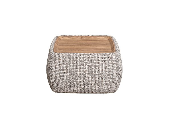 Столик прикроватный мягкий Runa шенилл серый Garda Decor Runa-S49-Seppia Ser