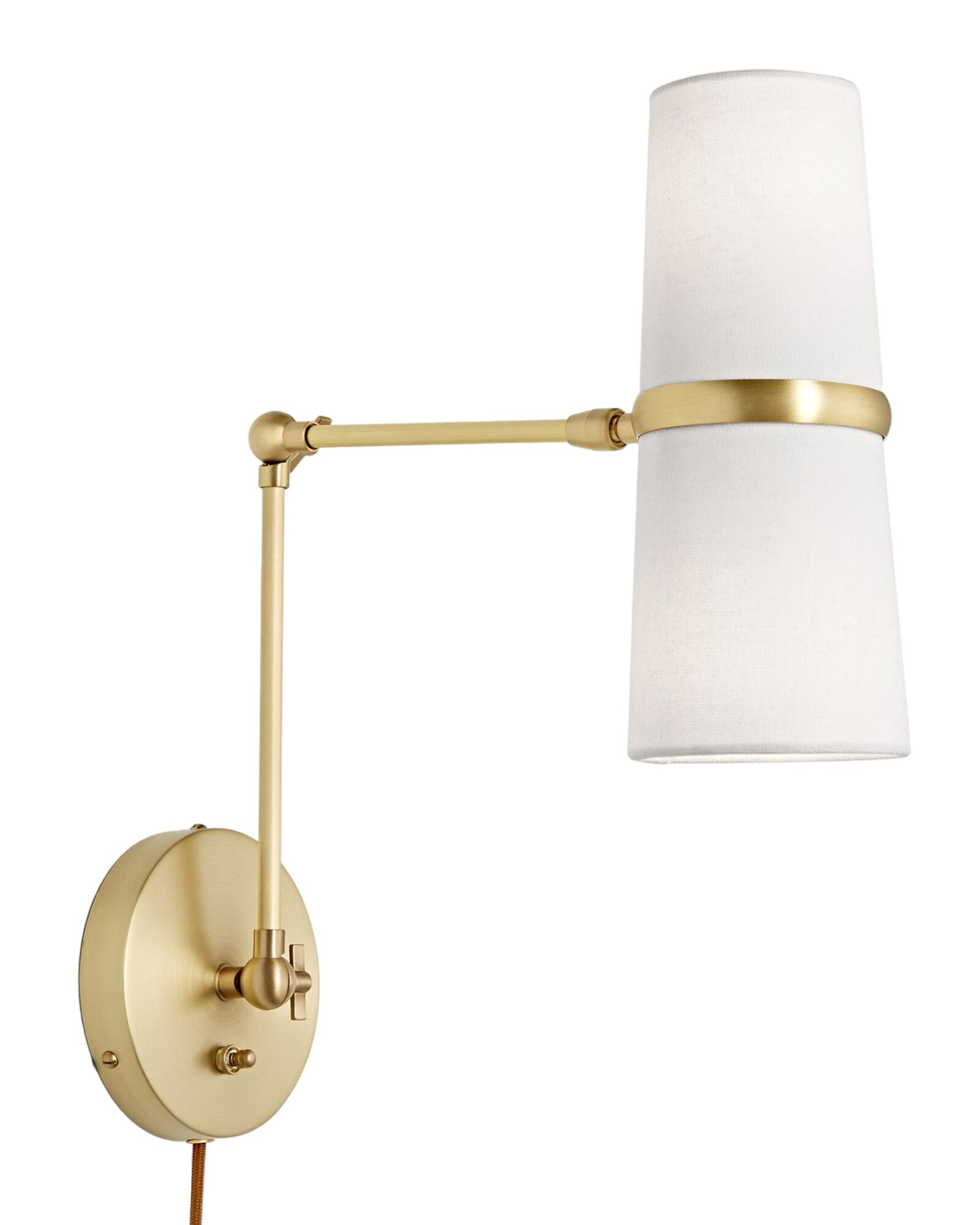 Золотое бра Флемиш на шарнире с проводом Louvre Home JJ11114-2WA