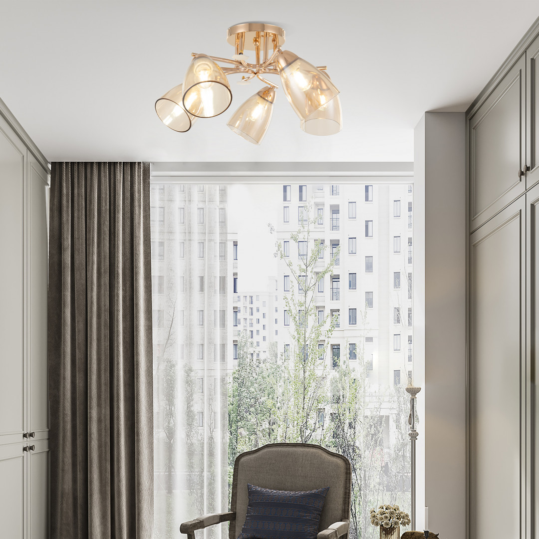Люстра с плафонами 326419/5 FG+WH Arte Milano