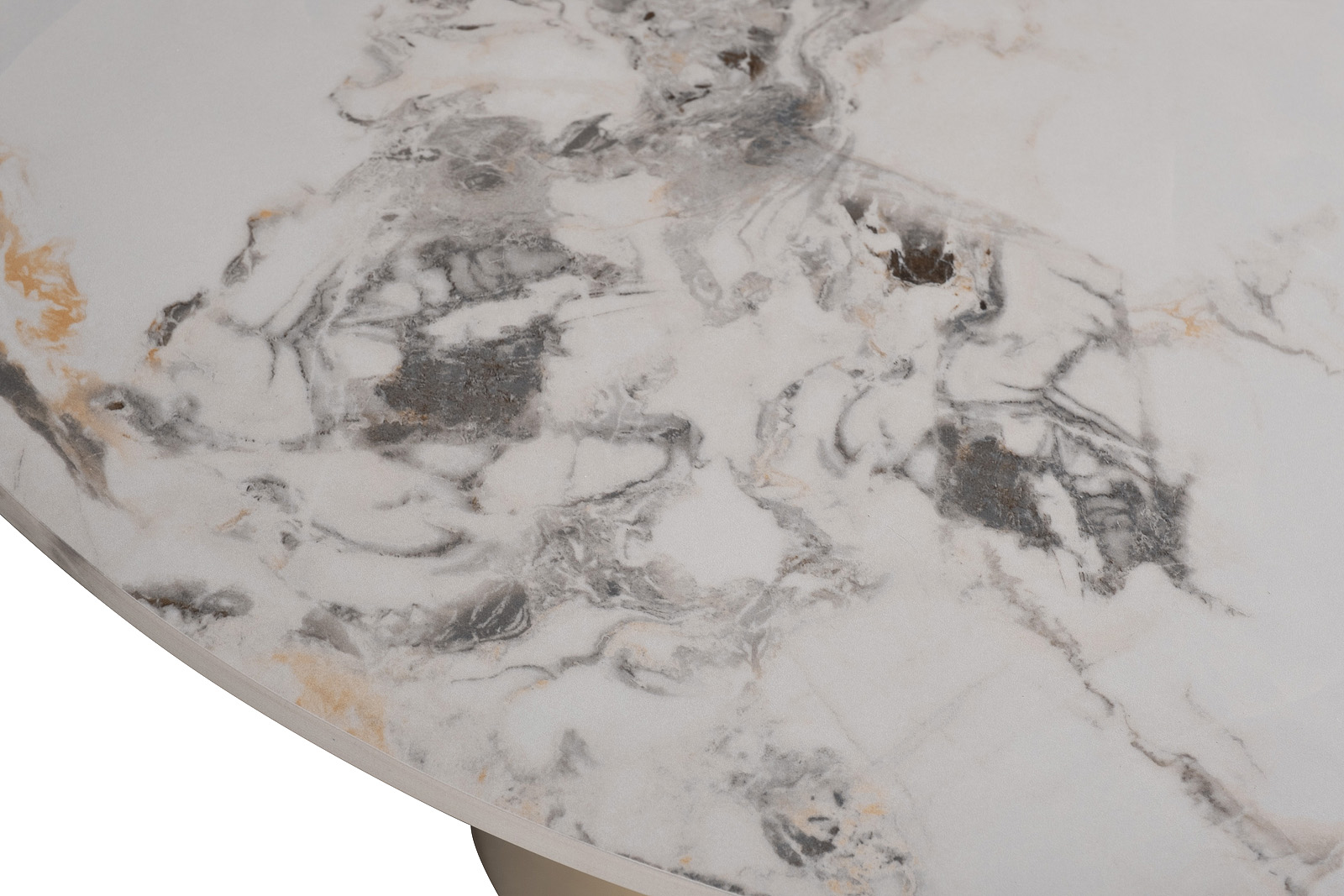 Стол журнальный круглый керамогранит белый Garda Decor 76AR-63042