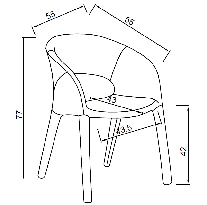 Стул обеденный экокожа бежевый Garda Decor 160KD-80200