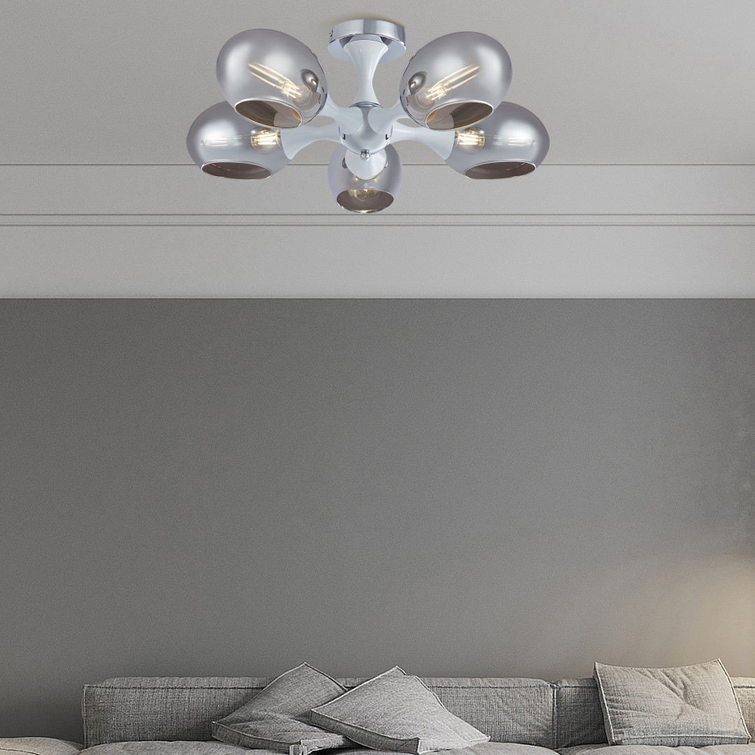 Люстра с плафонами 329408/5 CR+WH Arte Milano