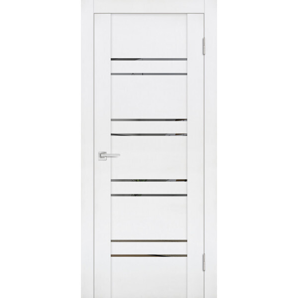 Межкомнатная дверь Graf PST-1 Зеркало тонированное белый бархат (1900 х 550)