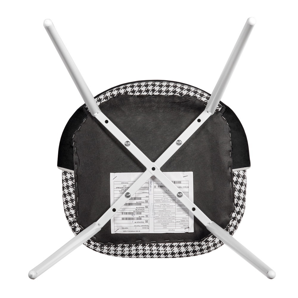 Стул Leo чёрный с жаккардом, с белыми ножками Bradex Home RF 0266