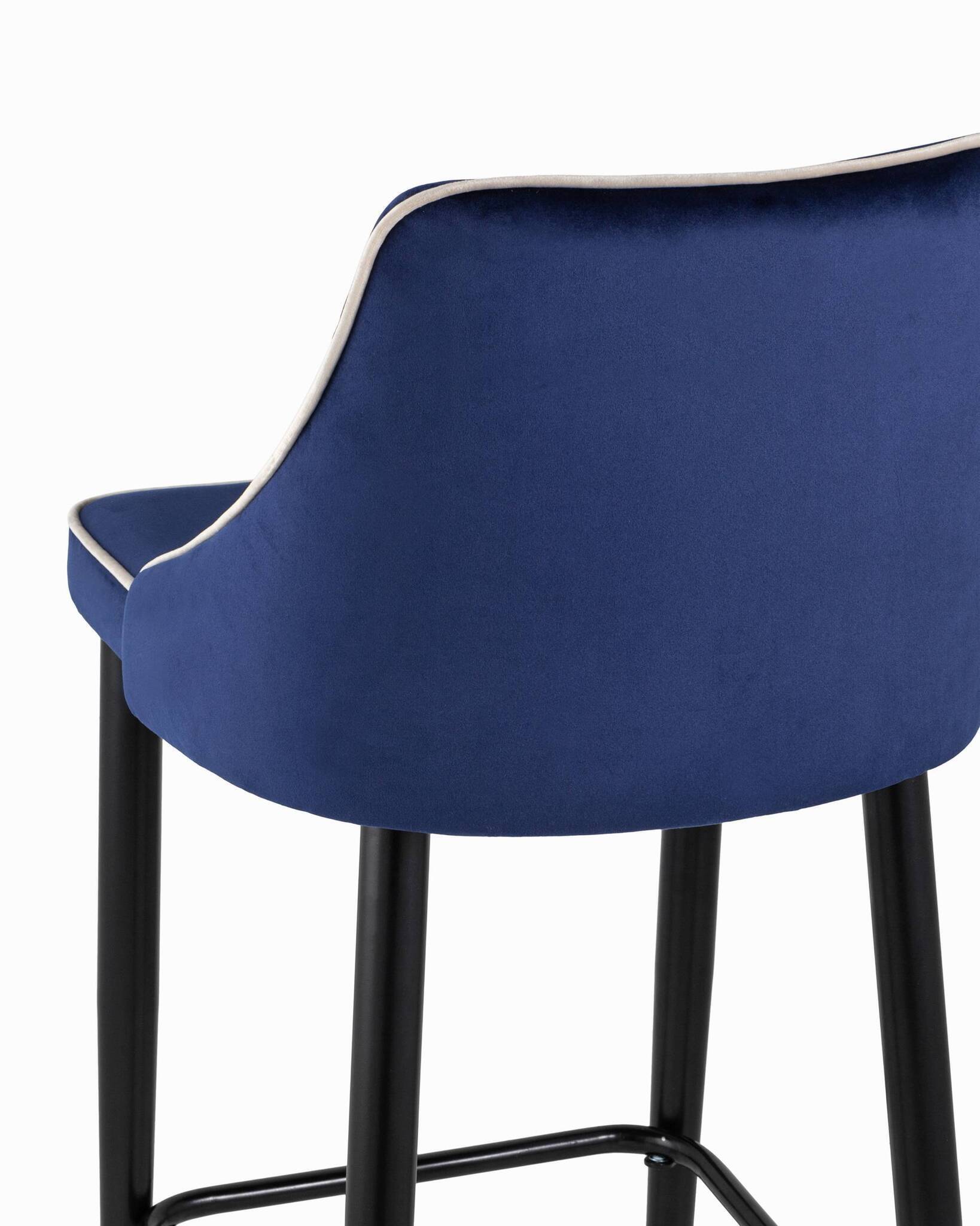 Стул полубарный Коби велюр синий Stool Group
