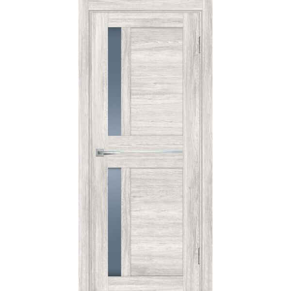 Межкомнатная дверь Graf PSL-19 графит сатинат Сан-ремо крем (2000 х 900)