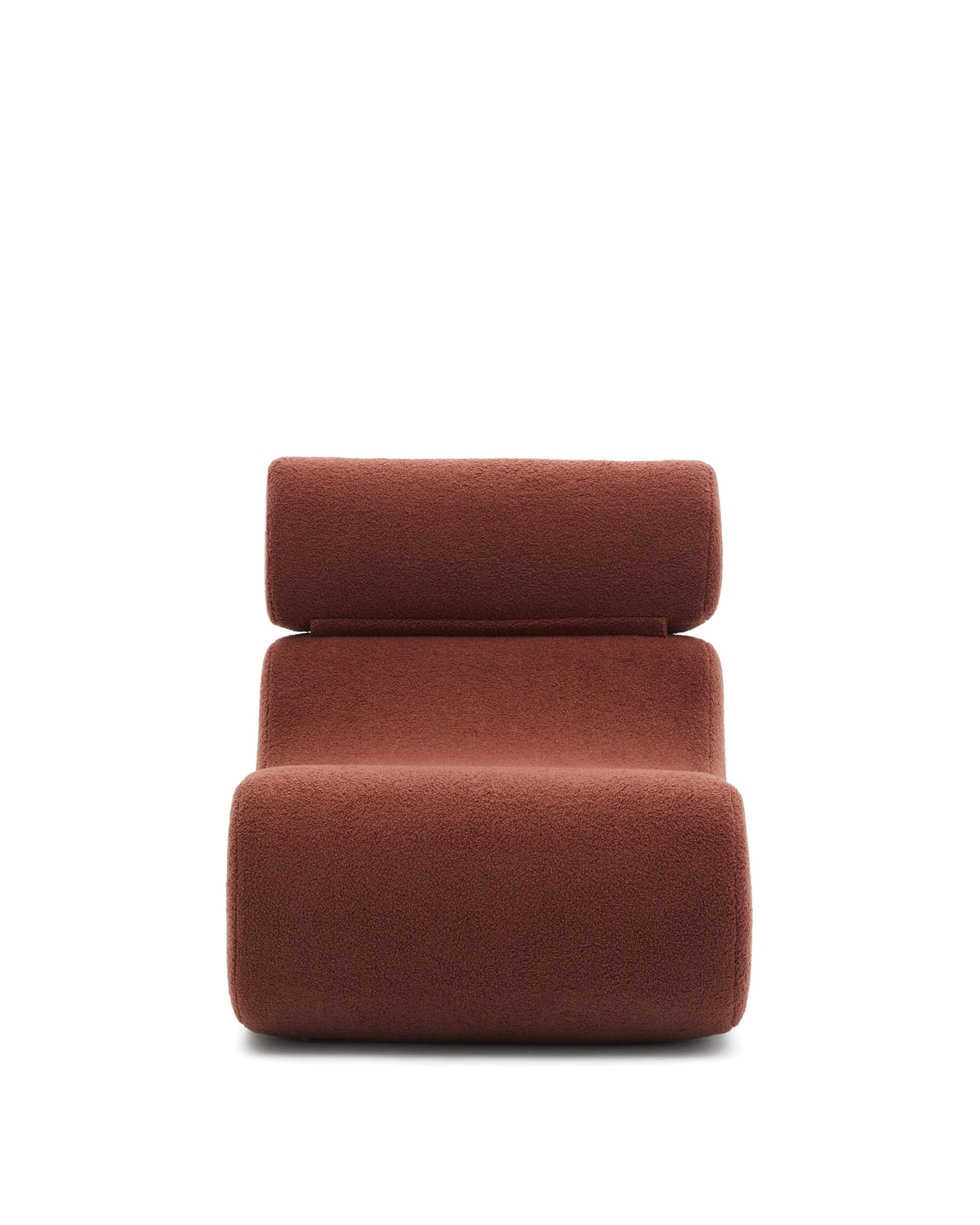 Club терракотовое кресло из ткани букле La Forma (ex Julia Grup)