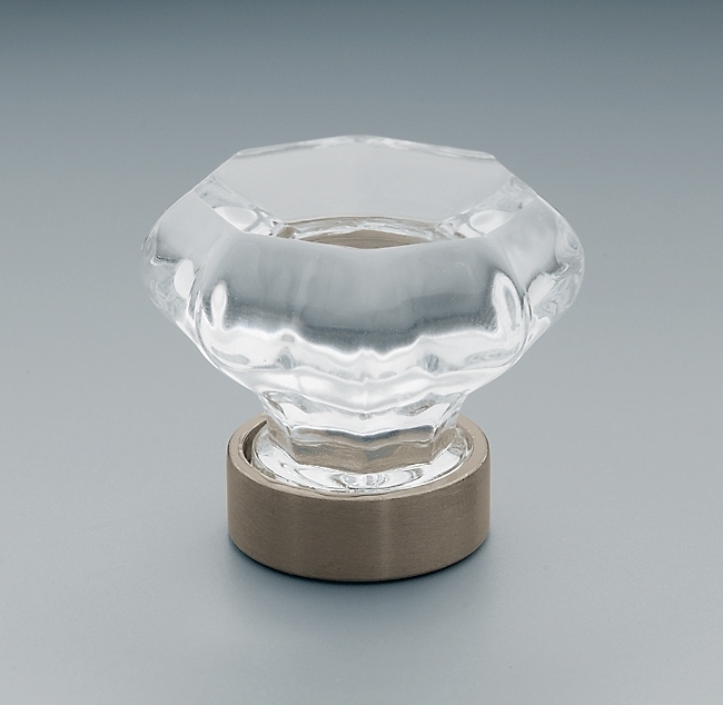 Ручка-кнопка Restoration Hardware Traditional Glass d.3.2 Satin Nickel