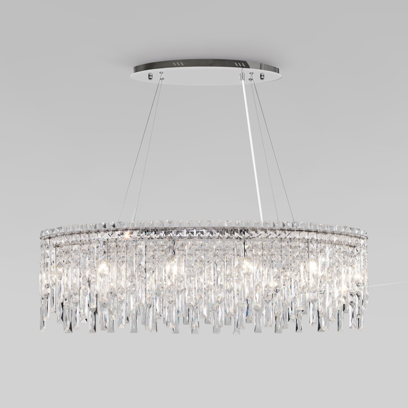 Подвесная люстра Eurosvet 60159/10 хром/хруст Smart