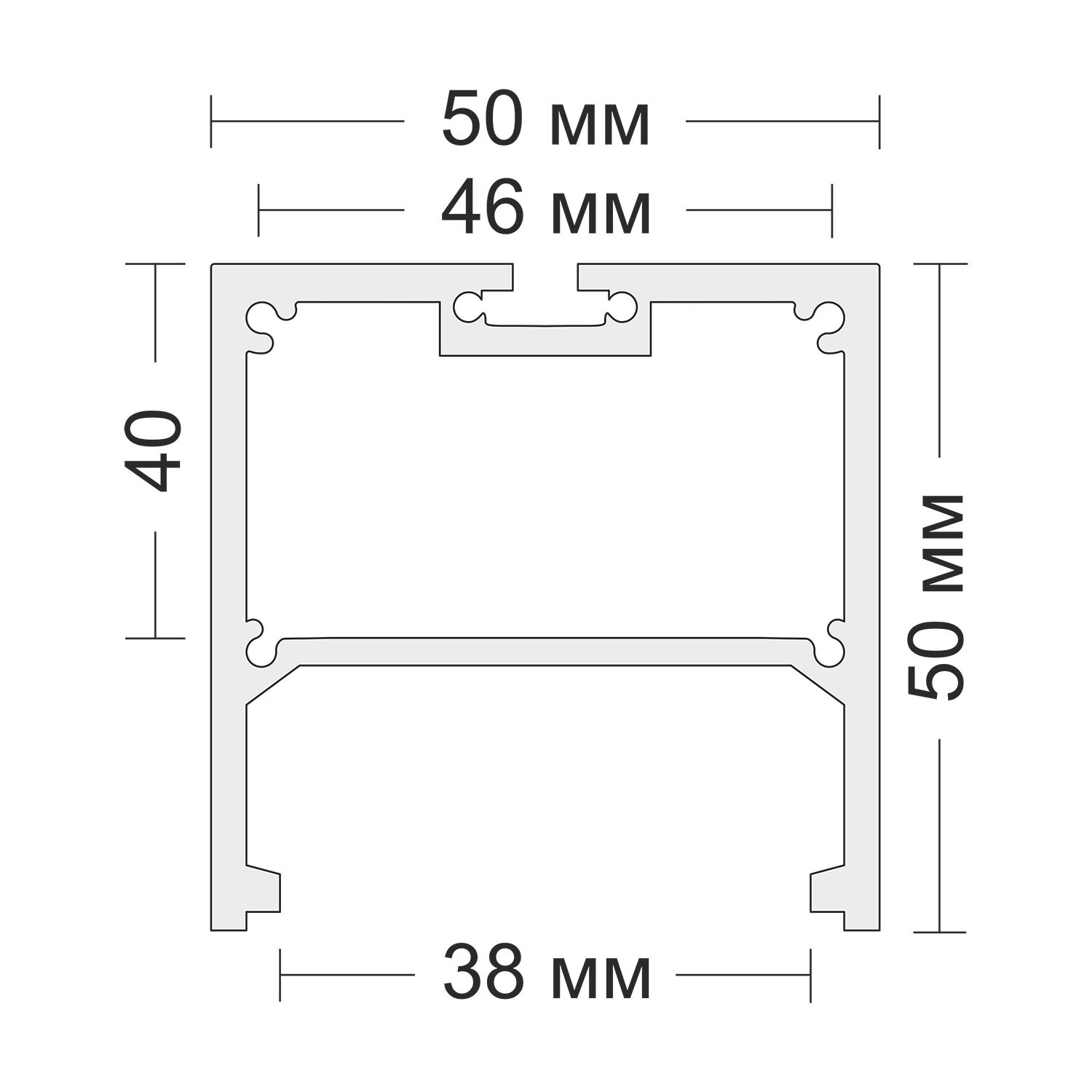 Накладной профиль Ledron 13305 Black Накладной профиль Ledron 13305 Black