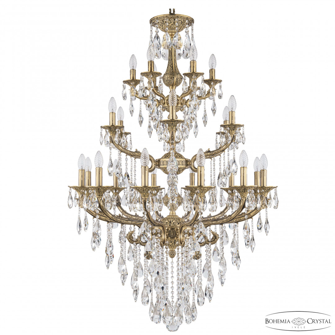 Люстра бронзовая с хрусталём 71116/12+6+6/300/3d B FP