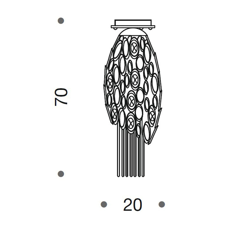 Потолочный светильник IDL 448/5+3PF black