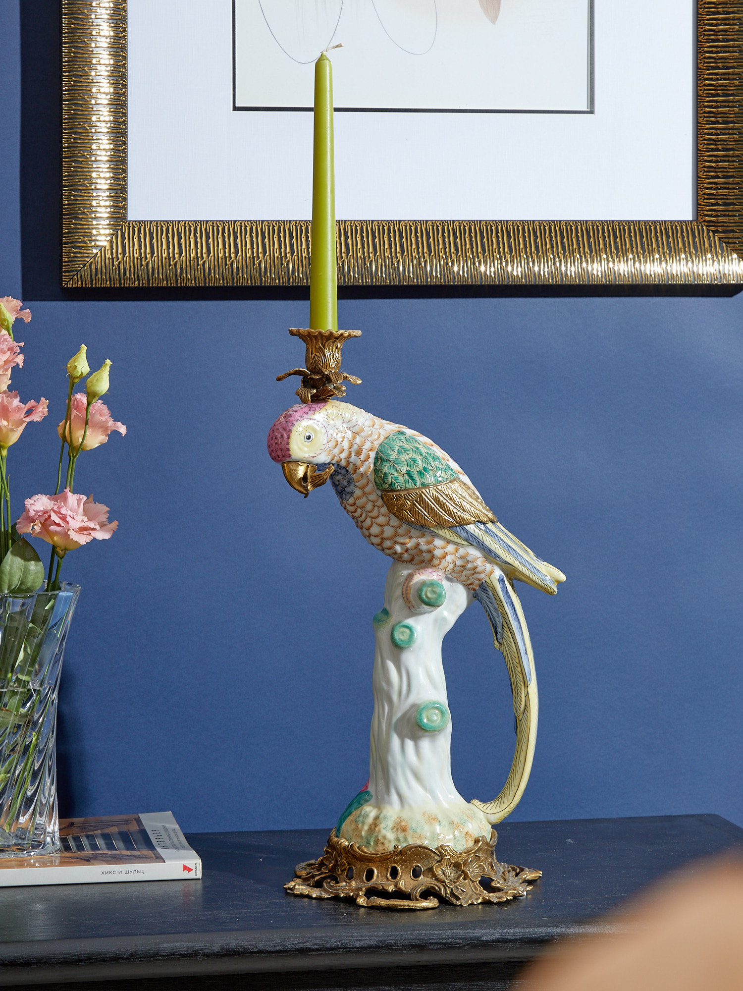 Подсвечник Попугай Glasar F758EB/FG2238