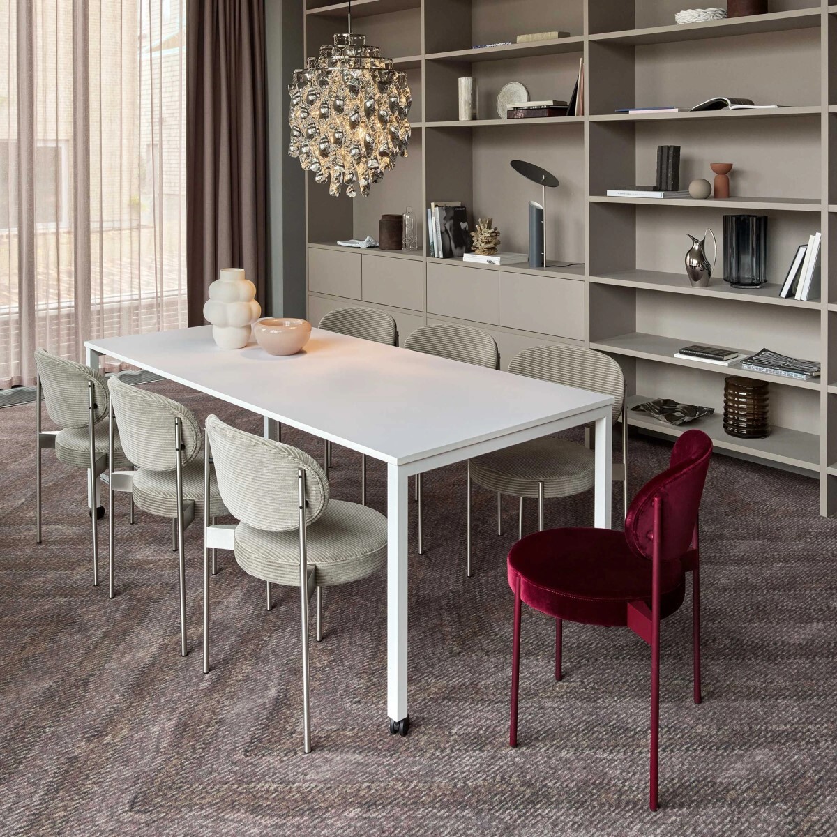 Обеденный стул Verpan 430 BURGUNDY