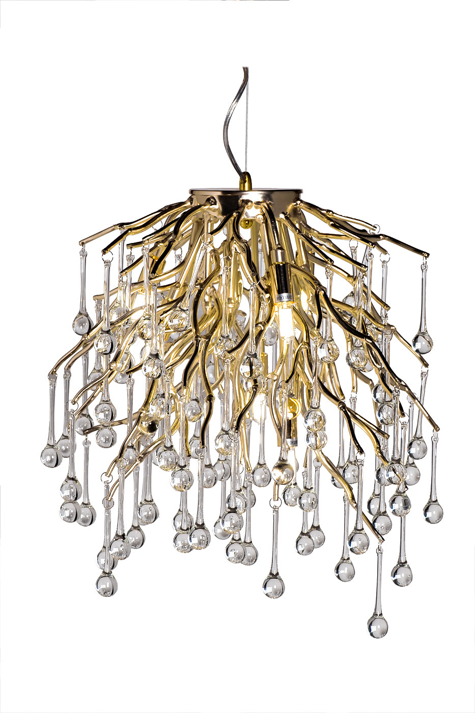 Люстра подвесная Капли круглая золото Garda Decor 86-80154