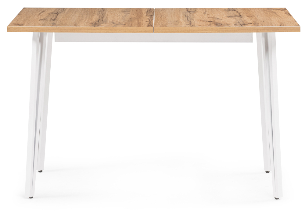 Стол деревянный Woodville Денвер Лофт 120(160)х75х75 25 мм дуб вотан / белый матовый 506948
