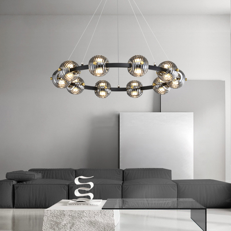 Кольцевая люстра SEMUND D100 Brass by ImperiumLoft