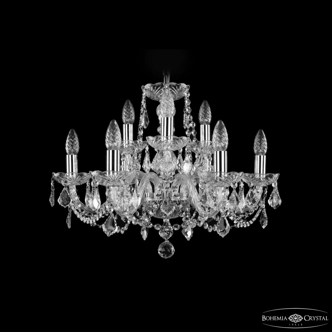 Люстра хрустальная 1402/6+3/195 Ni Leafs Bohemia Ivele Crystal