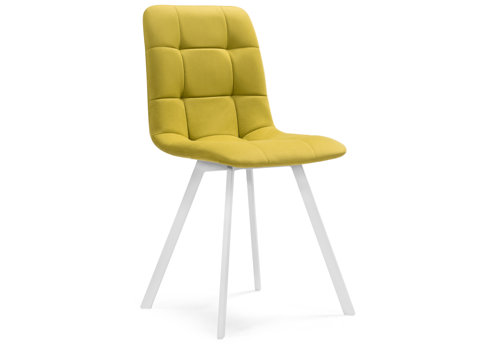 Стул Woodville Чилли белый / горчичный 489711