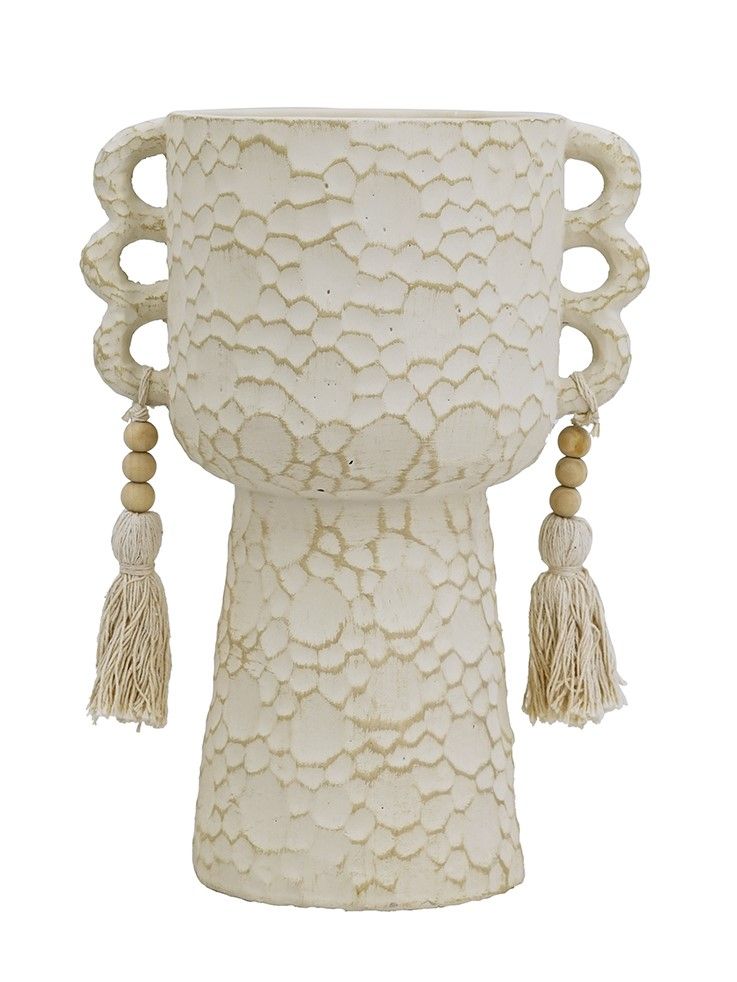 Ваза декоративная с кисточками Glasar 460279