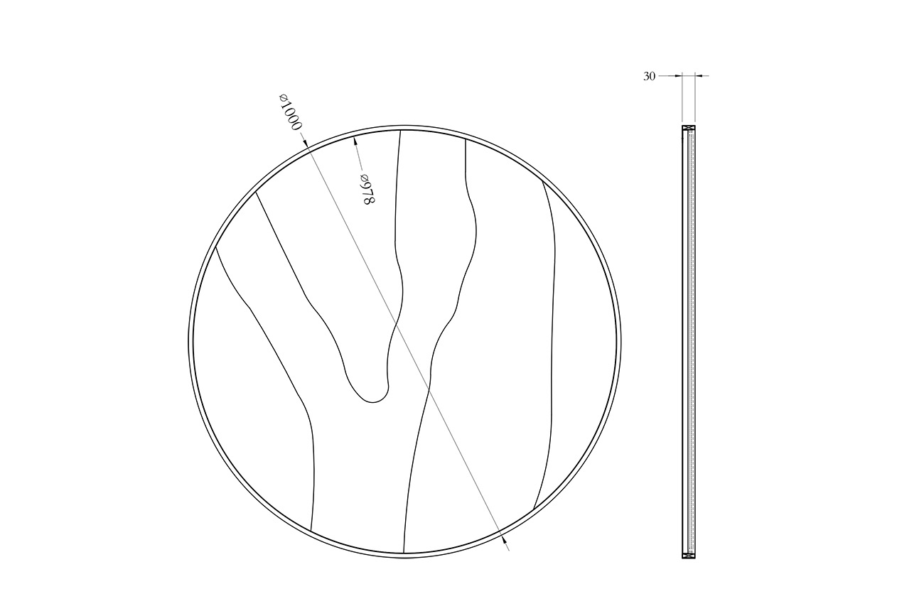 Зеркало настенное круглое с рисунком Garda Decor KFG208