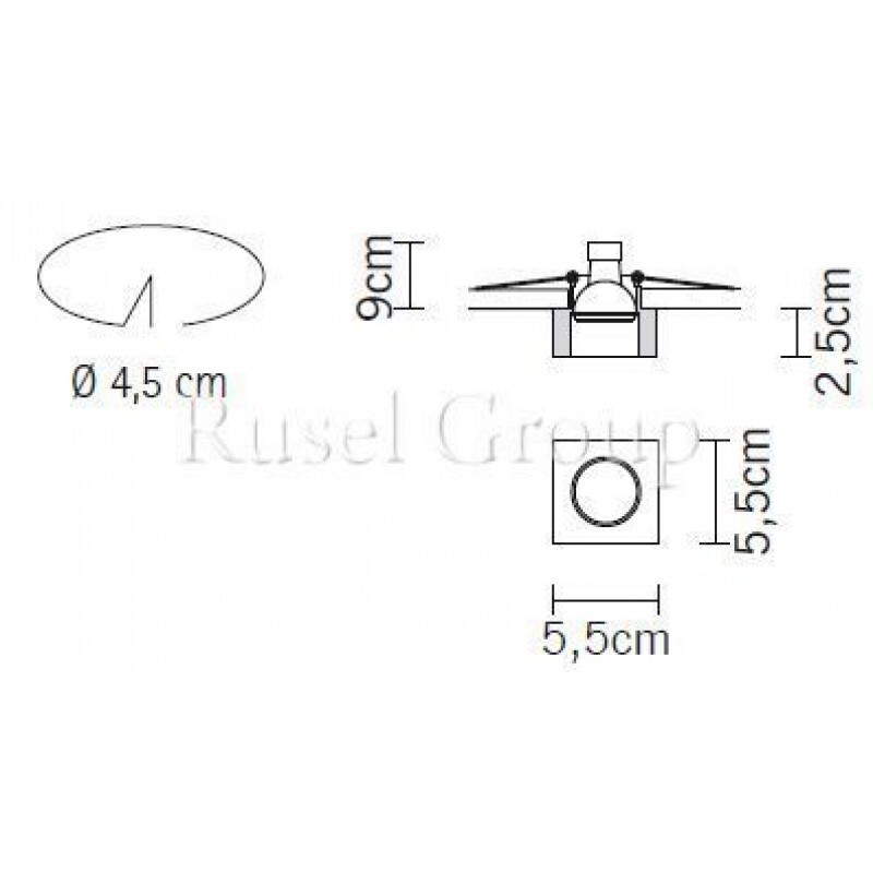 Встраиваемый светильник Fabbian Venere D55 F08 01