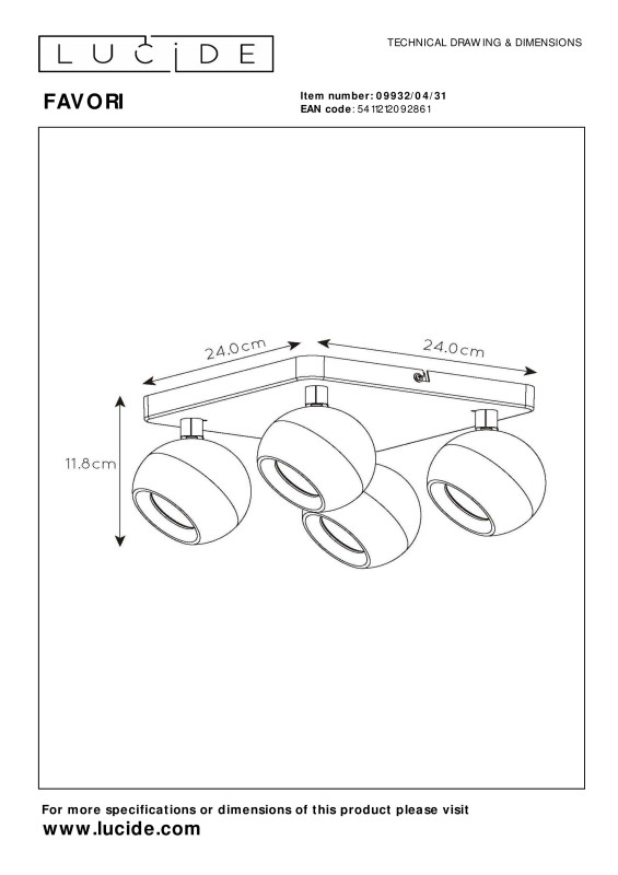 Спот LUCIDE 09932/04/31
