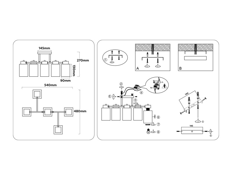 Накладная люстра Ambrella Light TR303048