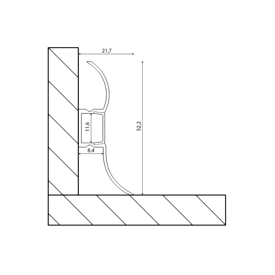 Профиль алюминиевый SWG ARC-5319PL