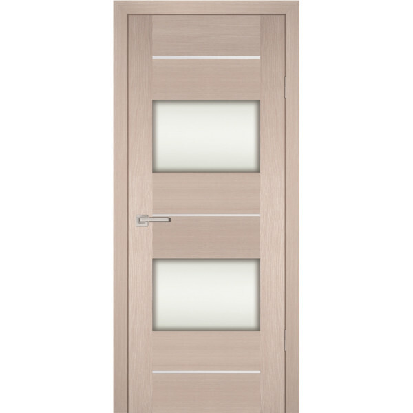 Межкомнатная дверь Graf PS-21 белый сатинат Капучино Мелинга (2000 х 900)