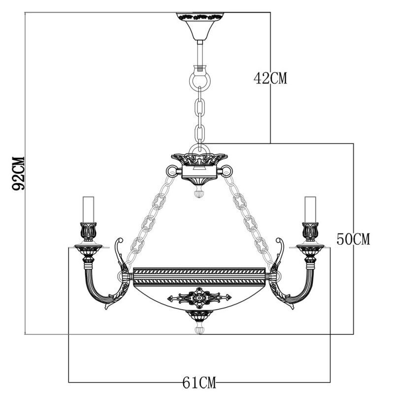 Подвесная люстра Arte Lamp A5966LM-6WG