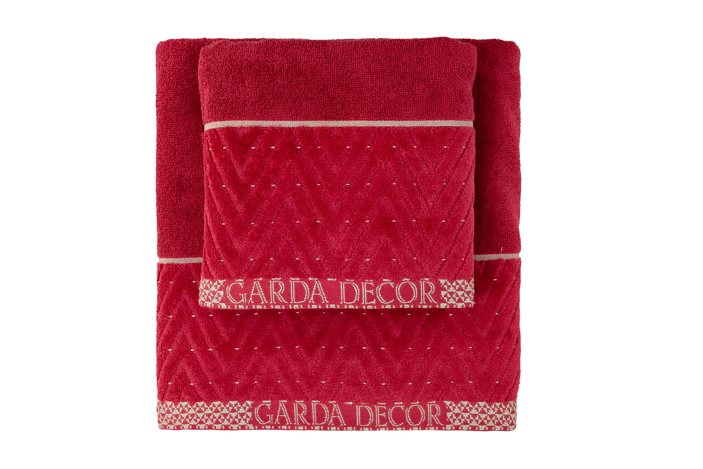 Полотенце Орсетто 70*140 бордовое Garda Decor 119VAL-11148