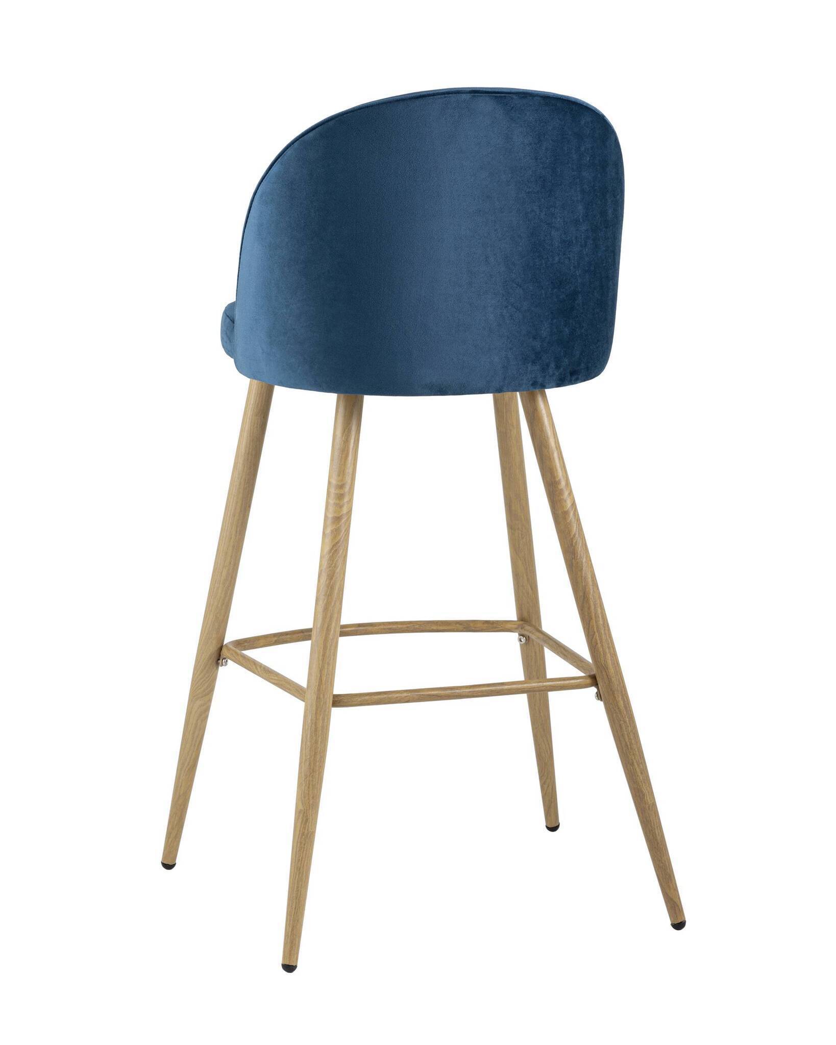 Стул барный Лион голубой велюр Stool Group