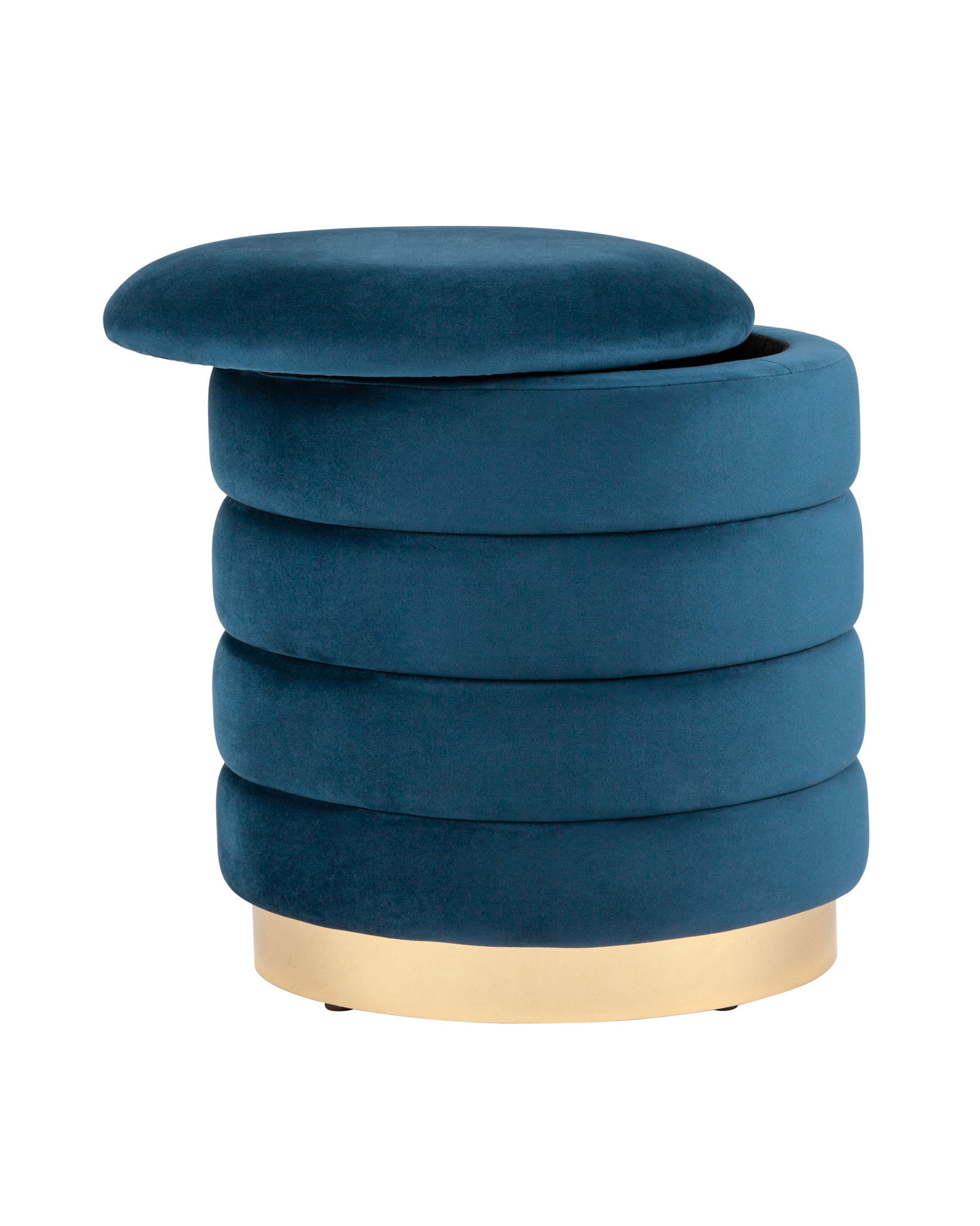 Пуф Франсис с ящиком велюр синий Stool Group
