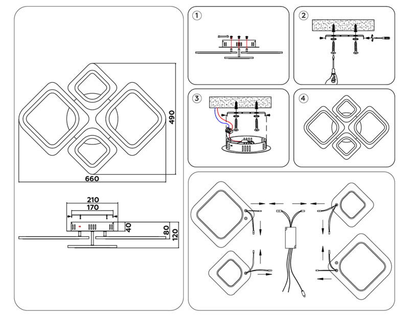 Накладная люстра Ambrella Light FA4382