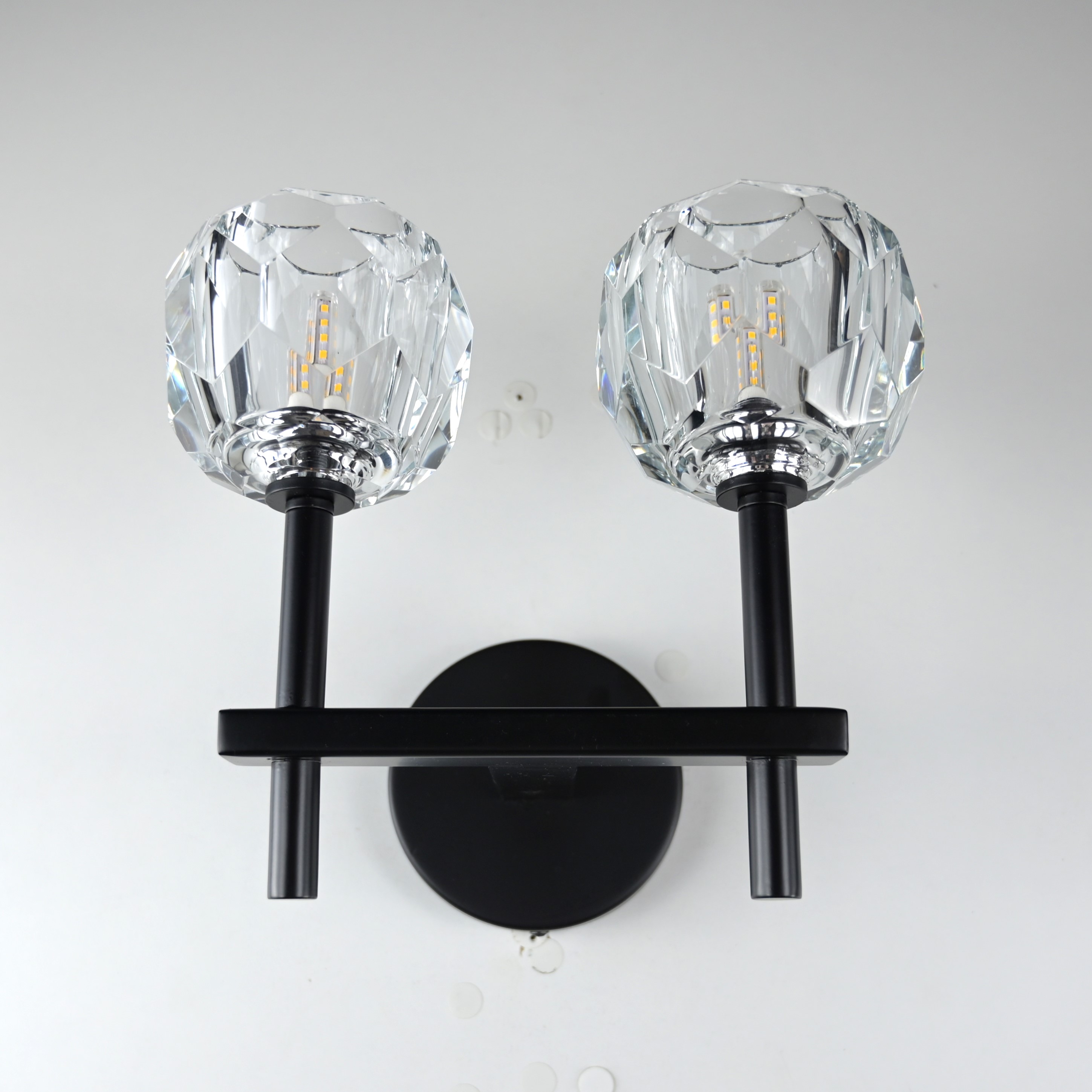 Бра Rh Boule De Cristal Double Sconce Brass Черный By Imperiumloft