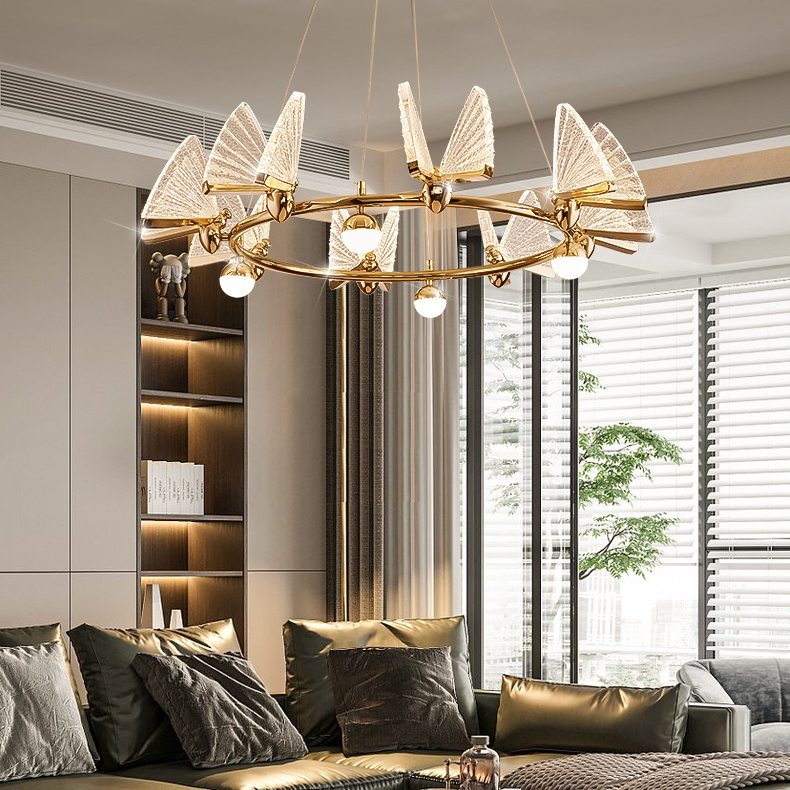 Подвесная люстра AMELIS LUX D83 Transparent Трехцветный свет by ImperiumLoft