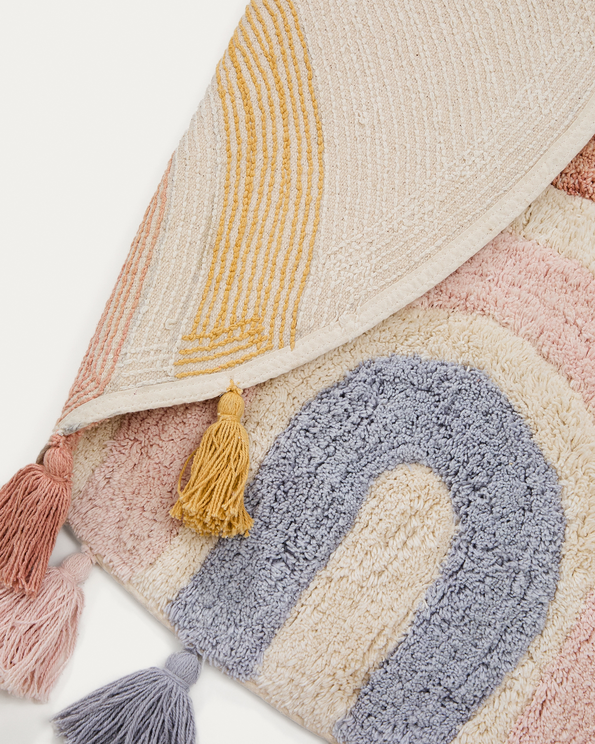 Круглый ковер Tadea 100% хлопок разноцветная радуга Ø 100 см La Forma (ex Julia Grup)