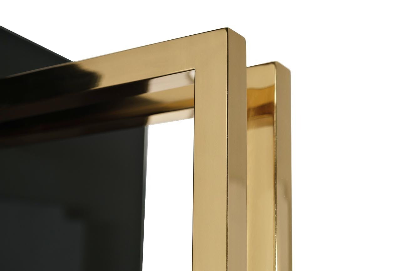 Стеллаж Marbella из черного стекла Garda Decor 58DB-SH17071B