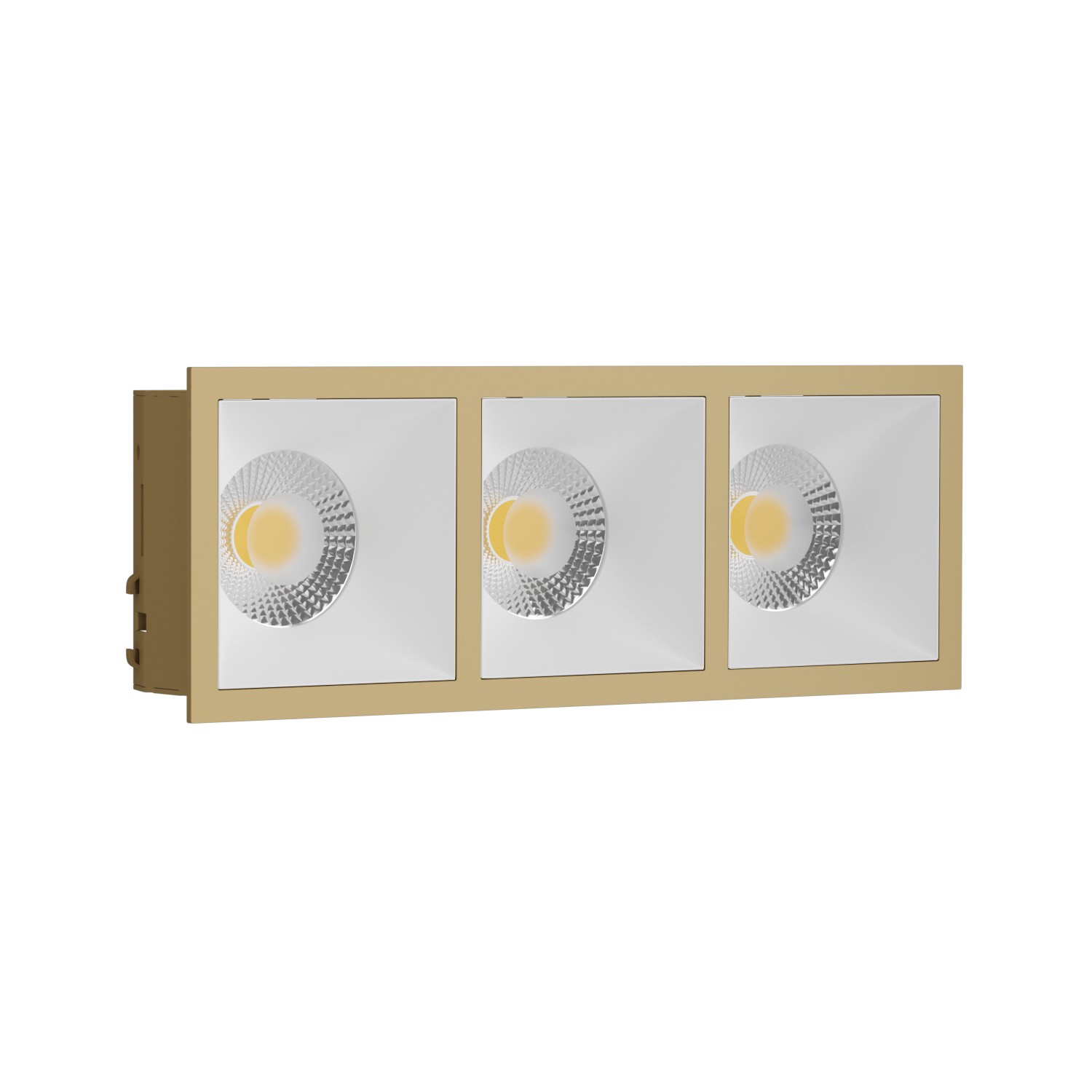 Встраиваемый светильник под сменную лампу Ledron RISE KIT3 Gold-White